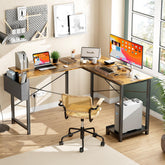 L Shaped Desk,Computer Corner Desk,PC Gaming Desk Table with Side Storage Bag