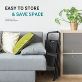 Household portable 3-layer step ladder, with safety buckle stable and safe