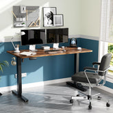 Ergonomic Height Adjustable Table with T-Shaped Metal Bracket Modern Computer Workstations