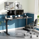 Ergonomic Height Adjustable Table with T-Shaped Metal Bracket Modern Computer Workstations