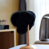 Autumn And Winter Fox Fur Ball Wool Hat For Children