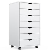 Panana 5/7 Drawer Chest, Wooden Tall Dresser Storage Dresser Cabinet With Wheels