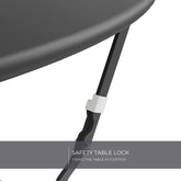 Mydepot SR Steel Patio Bistro Set, Folding Outdoor Patio Furniture Sets, 3 Piece Patio Set of Foldable Patio Table and Chairs