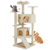 Multi-functional cat tree house cat climbing frame, lounge and recreation area detachable toy
