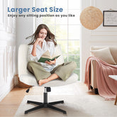 Cross-Legged Chair,No Wheels Armless Swivel Home Office Chair