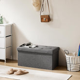 Storage Ottoman with Thicker Foam Padded Seat, Folding Foot Rest for Living Room End of Bed Bench