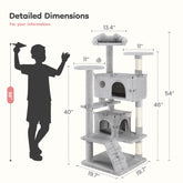 Multi-functional cat tree house cat climbing frame, lounge and recreation area detachable toy