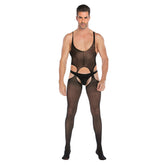 Solid Color Sleeveless Tank Top Stockings One Piece