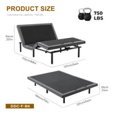 Electric Bed Full, Bed Frame with Wireless Remote, Head and Foot Incline, Zero Gravity Bed, Anti-Snore, Easy Assembly