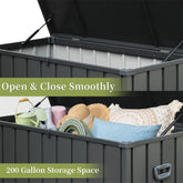 Outdoor Storage Deck Box Waterproof, Large Patio Storage Bin for Outside Cushions, Throw Pillows, Garden Tools, Lockable