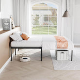 Bed Frame Metal Platform Bed Frame Mattress Foundation with Steel Slat Support