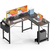L Shaped Desk,Computer Corner Desk,PC Gaming Desk Table with Side Storage Bag