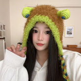 Funny Cute Japanese Ear Protection Cycling Hat