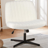 Cross-Legged Chair,No Wheels Armless Swivel Home Office Chair