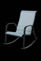 Detachable Rocking Chair Outdoor Chair, Black and Gray Plaid