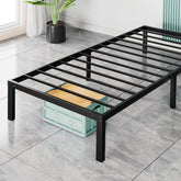 Bed Frame Metal Platform Bed Frame Mattress Foundation with Steel Slat Support