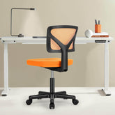 Armless Mesh Office Chair, Ergonomic Computer Desk Chair
