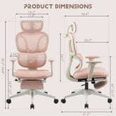 Foam office chair, ergonomic office chair, foam base, adjustable headrest, armrests, foot rests, with hanger, suitable for home office and corporate o