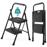 Household portable 3-layer step ladder, with safety buckle stable and safe