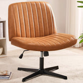 Cross-Legged Chair,No Wheels Armless Swivel Home Office Chair