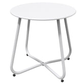 Mydepot SR Steel Patio Side Table, Weather Resistant Outdoor Round End Table
