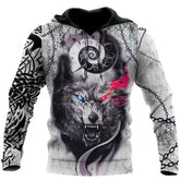 American Wolf 3D Printing Sweater Long Sleeve Autumn
