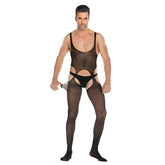 Solid Color Sleeveless Tank Top Stockings One Piece