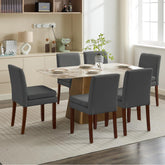 Armless linen dining chair with cushioned seat, featuring modern minimalist design suitable for various occasions.Set of 2 (2-Pack)