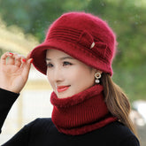 Fashion Velvet Padded Warm Wool Hat