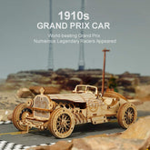 ROBOTIME Model Car Kits - Wooden 3D Puzzles - Model Cars to Build for Adults 1:16 Scale Model Grand Prix Car