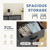 Dresser for Bedroom, Drawer Dresser Organizer Storage Drawers Fabric Storage Tower