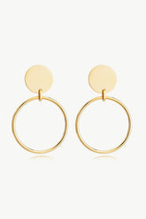Gold-Plated Stainless Steel Drop Earrings