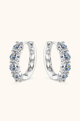 2.4 Carat Moissanite Huggie Earrings