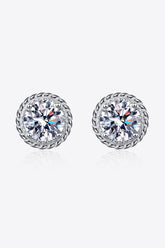 2 Carat Moissanite 925 Sterling Silver Stud Earrings