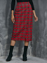 Plaid Button-Down Mini Skirt