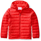 BOYS' LIGHTWEIGHT WATER-RESISTANT PACKABLE HOODED PUFFER COATS