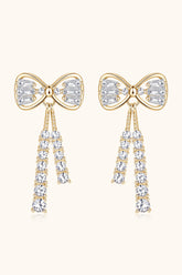 1.12 Carat Moissanite 925 Sterling Silver Bow Earrings