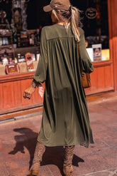 Round Neck Long Sleeve Cardigan