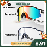 ROCKBROS Photochromic Cycling Glasses Polarized Built-in Myopia Frame Sports Sunglasses Men Women Glasses Cycling Eyewear Goggle