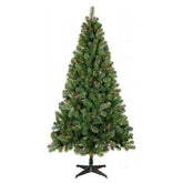 6ft Prelit Artificial Christmas Tree Alberta Spruce Multicolored Lights Wonder
