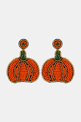 Beads Detail Pumpkin Shape Dangle Earring