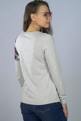 Asymmetrical Plaid Print Long Sleeve Tee