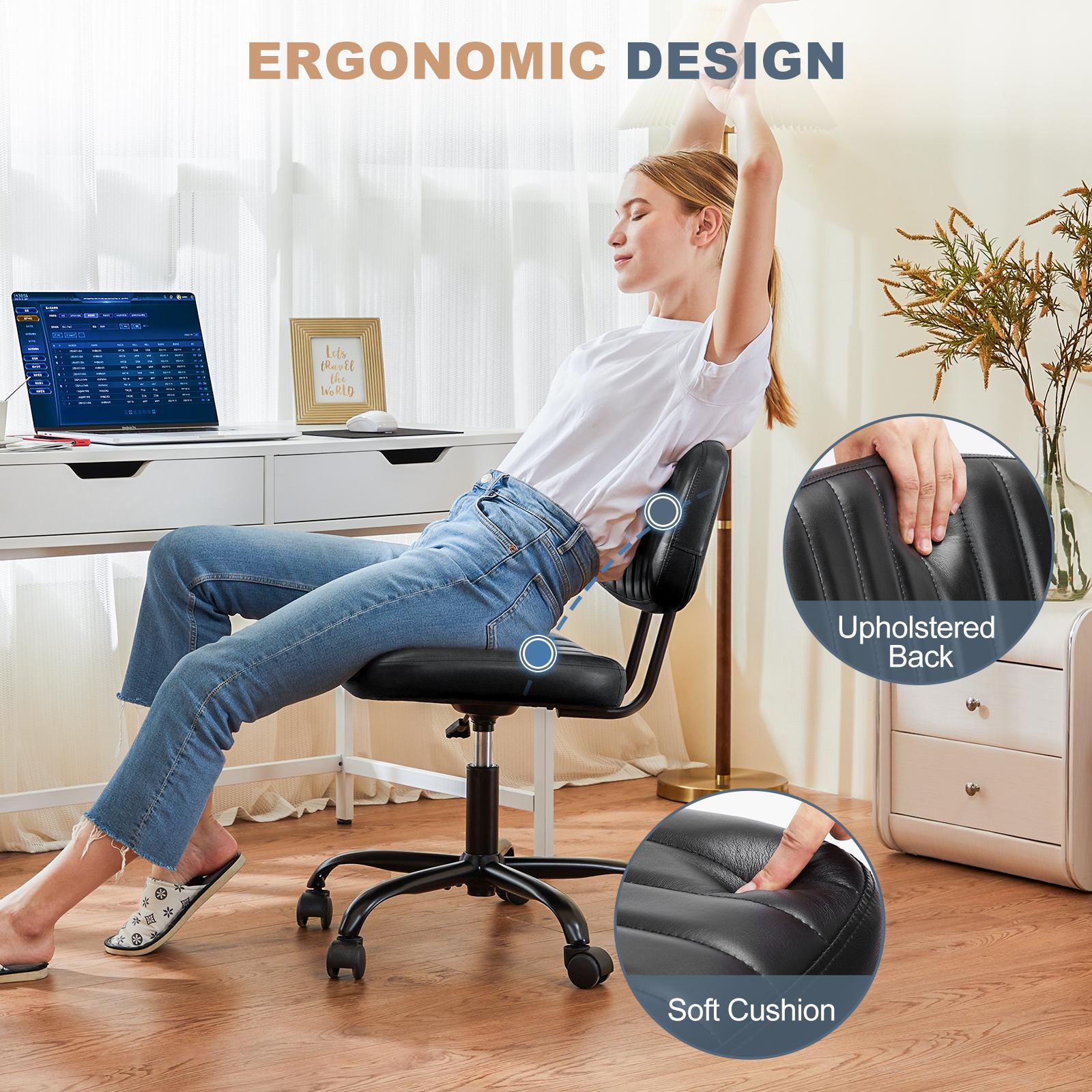 Adjustable Height 360° Rolling Swivel Computer Task Chair without Arm