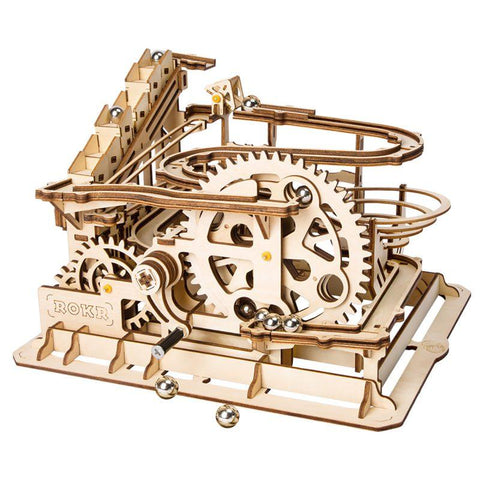 Robotime DIY 3D Wooden Puzzle Marble Run Assembly Model Building Block Stem Toy For Kids Adult