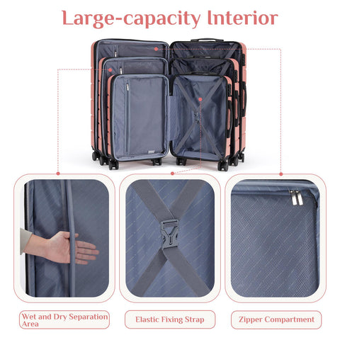 Hardside Luggage with Spinner Wheels Expandable and TSA Lock Hard Shell Lightweight Roller Suitcase