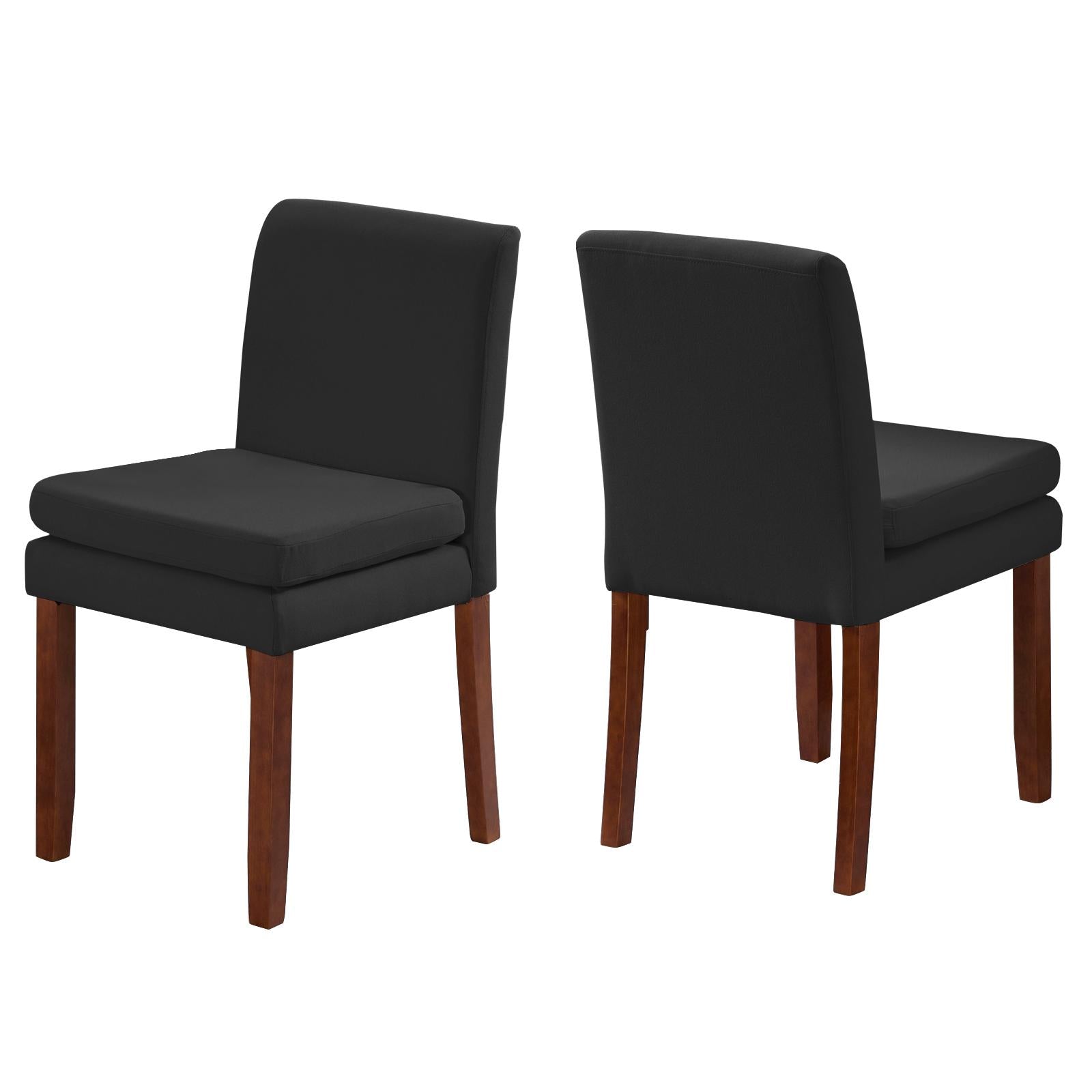 Armless linen dining chair with cushioned seat, featuring modern minimalist design suitable for various occasions.Set of 2 (2-Pack)