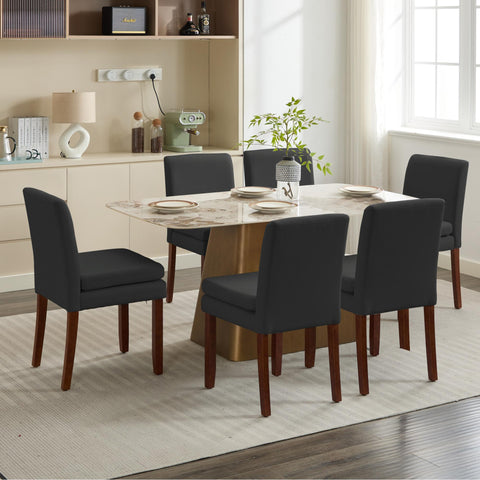 Armless linen dining chair with cushioned seat, featuring modern minimalist design suitable for various occasions.Set of 2 (2-Pack)