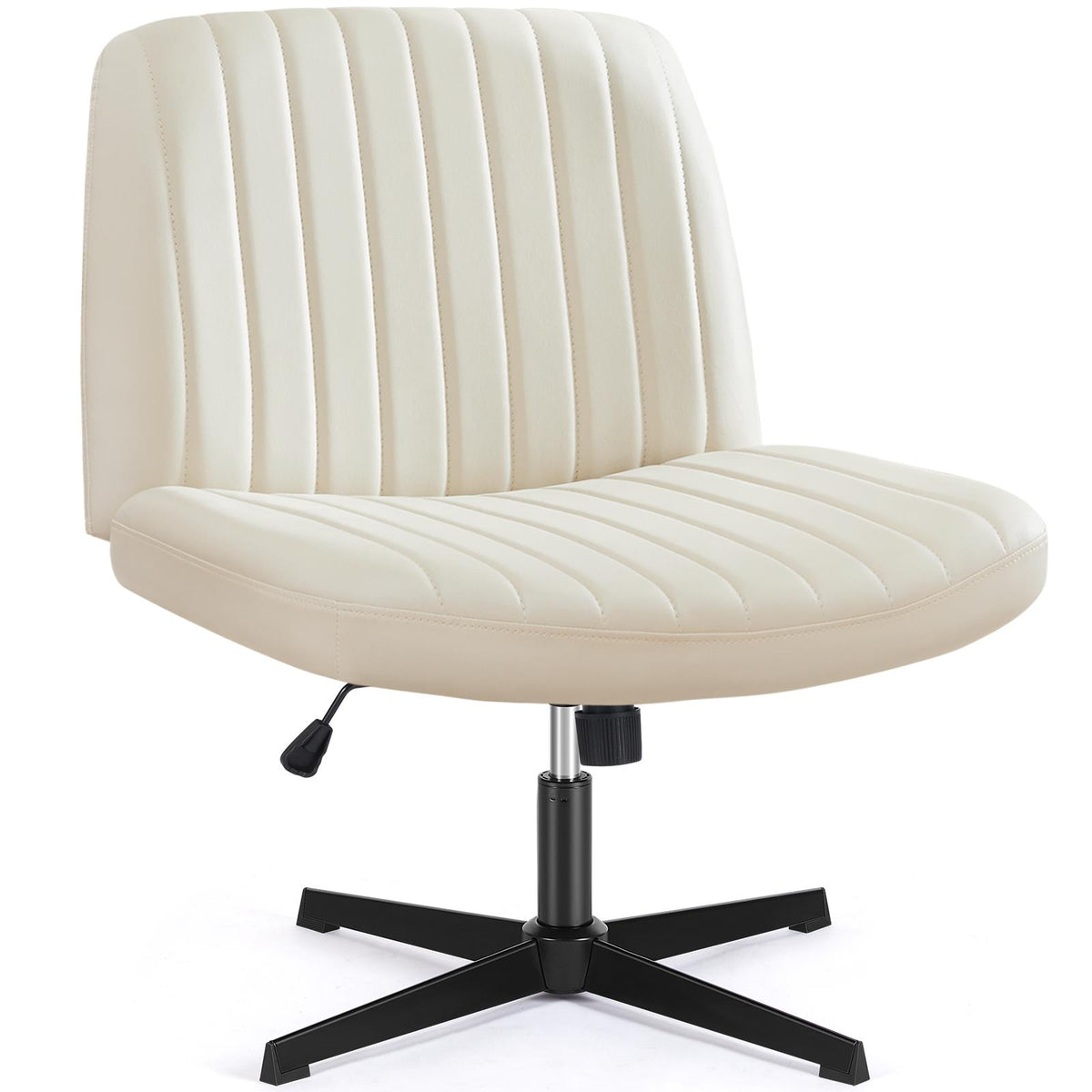 Cross-Legged Chair,No Wheels Armless Swivel Home Office Chair