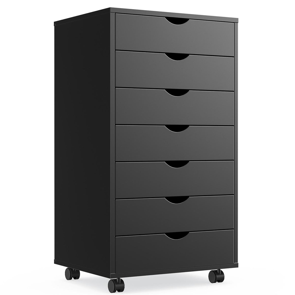 Panana 5/7 Drawer Chest, Wooden Tall Dresser Storage Dresser Cabinet With Wheels