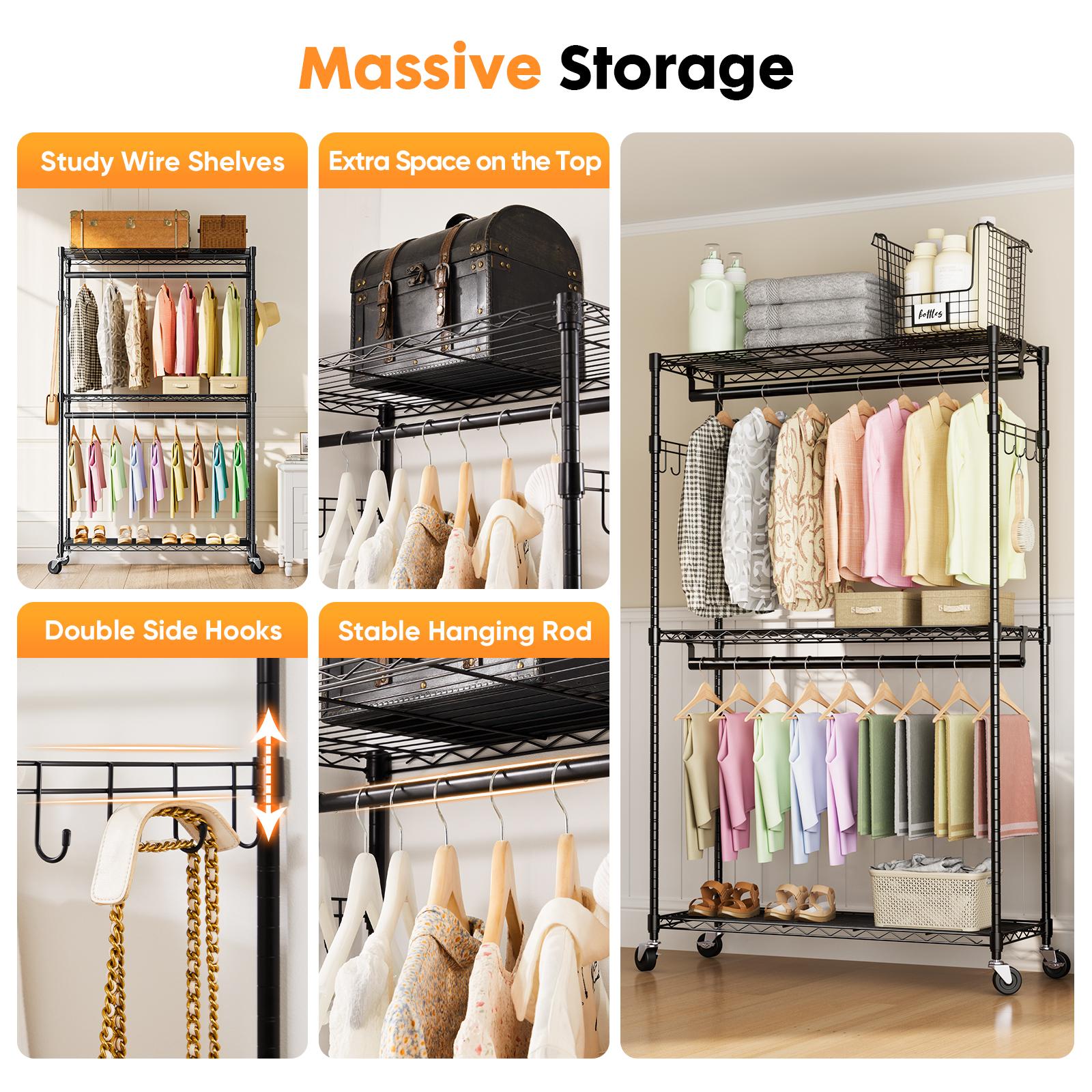 Adjustable mobile hanger, iron storage hanger